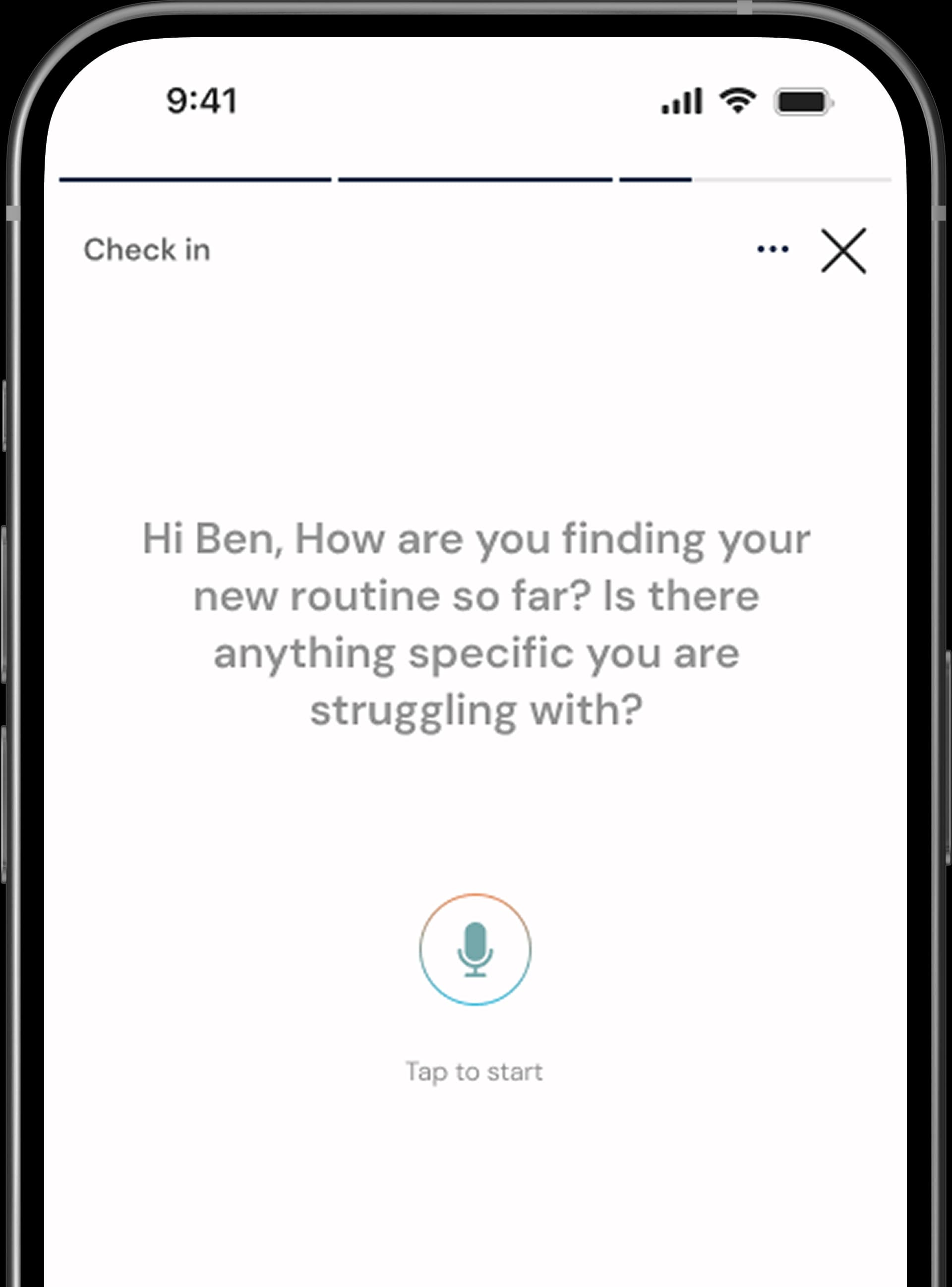 The Lifestack weekly check-in asking how the new routine is going